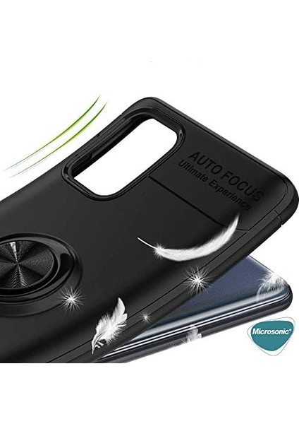 Samsung Galaxy A71 Için Kılıf Kickstand Ring Holder Siyah Rose [galaxy A71 ile Uyumlu Kılıf - Siyah - Rose] fiyatları