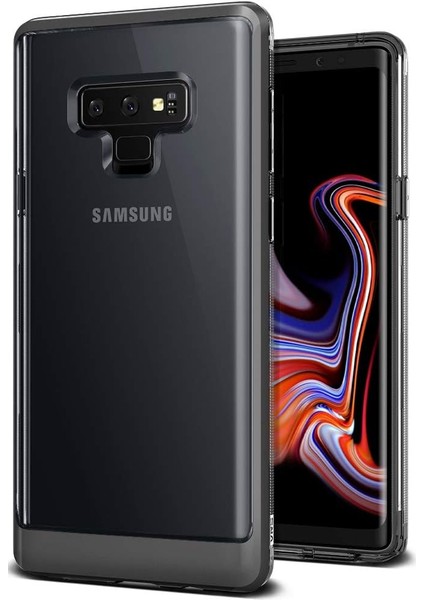 Design VRSN9CB Galaxy Note 9 Crystal Bumper Kılıf, Steel Silver