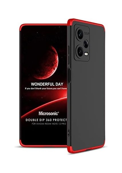 Xiaomi Redmi Note 12 Pro Için Kılıf Double Dip 360 Protective Siyah Kırmızı [redmi Note 12 Pro ile Uyumlu Kılıf - Siyah - Kırmızı] modelleri