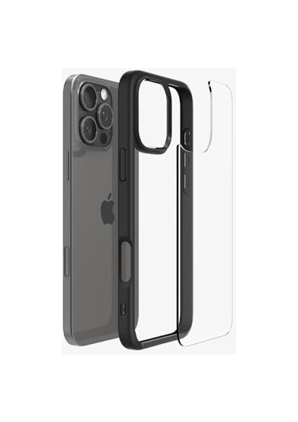 iPhone 16 Pro Max Kılıf Crystal Hybrid Matte Black - ACS08031 modelleri