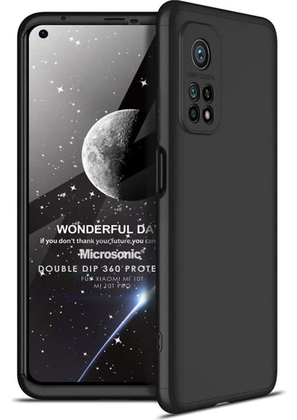 Xiaomi Mi 10T Pro Için Kılıf Double Dip 360 Protective Siyah [mi 10T Pro ile Uyumlu Kılıf - Siyah]