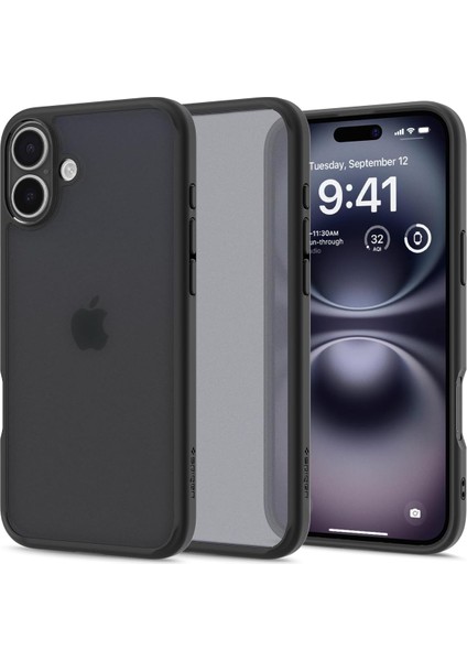 iPhone 16 Plus Kılıf Ultra Hybrid Frost Black - ACS08071