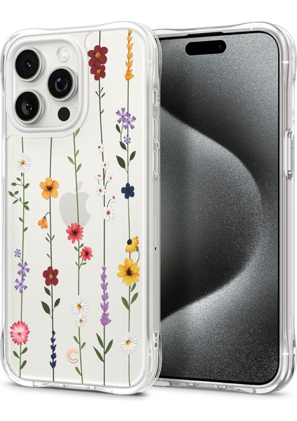 Spigen Ciel iPhone 15 Pro Max Kılıf Cecile Flower Garden - ACS06625