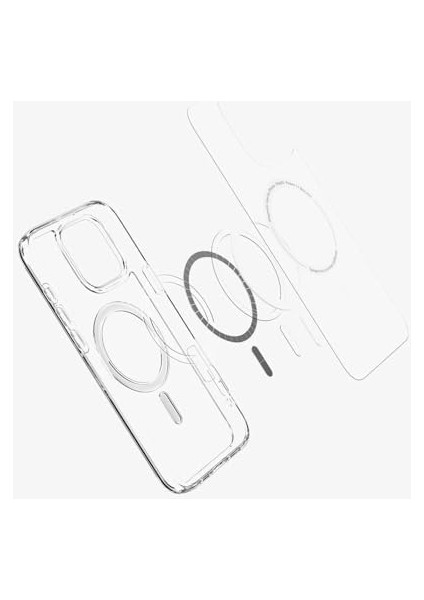 iPhone 16 Pro Max Kılıf Crystal Hybrid Magfit Magsafe Özellikli White - ACS08032 modelleri