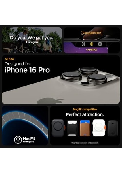 iPhone 16 Pro Kılıf Rugged Armor Magfit Magsafe Özellikli Matte Black - ACS08115 modelleri