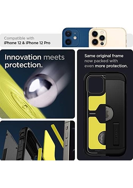 iPhone 12 / iPhone 12 Pro Kılıf Tough Armor Black - ACS01710 modelleri