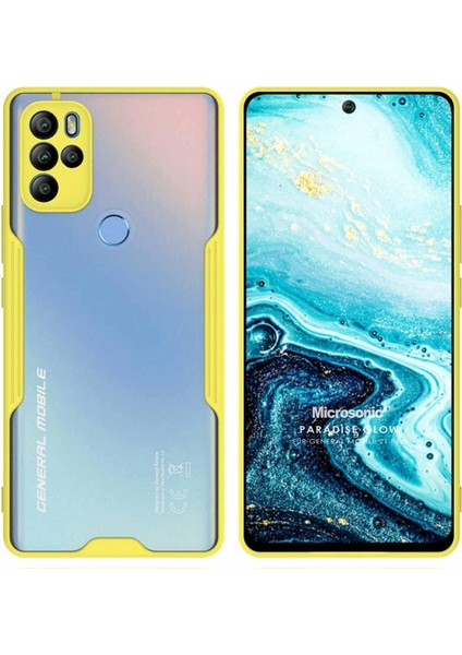 General Mobile Gm 21 Pro Için Kılıf Paradise Glow Sarı [gm 21 Pro ile Uyumlu Kılıf - Sarı]