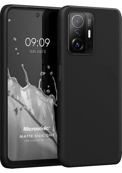 Matte Silicone Xiaomi Mi 11T Için Kılıf Siyah [mi 11T ile Uyumlu Kılıf - Siyah]