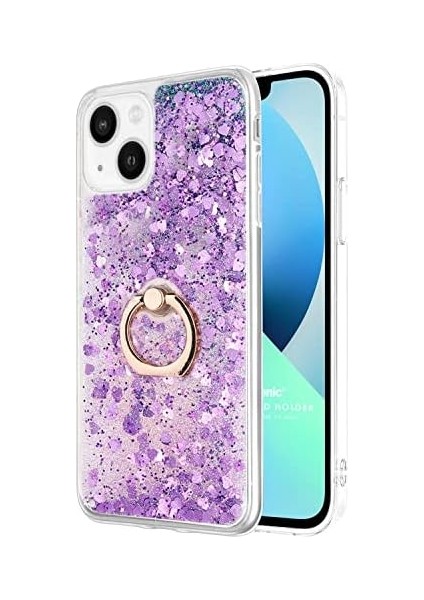 Apple iPhone 13 Için Kılıf Glitter Liquid Holder Mor [iphone 13 ile Uyumlu Kılıf - Mor] modelleri