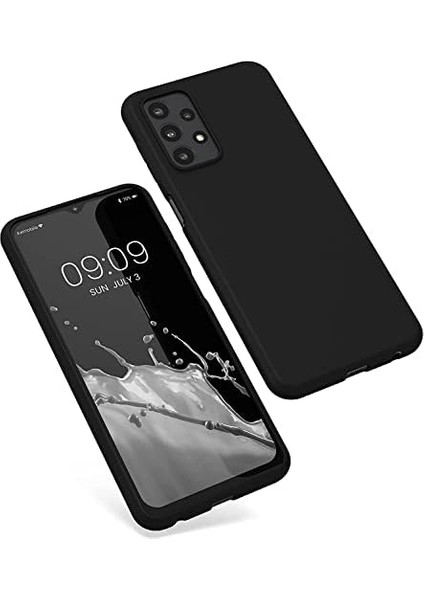 Trend Samsung Galaxy A23 Uyumlu Içi Kadife Lansman Liquid Silicone Kılıf Şok Emici Full Kasa Koruma Sağlayan Kılıf (Siyah) fiyatları