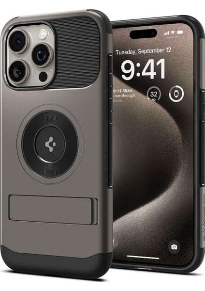 iPhone 15 Pro Max Kılıf Slim Armor Magfit Magsafe Özellikli Gunmetal - ACS06451