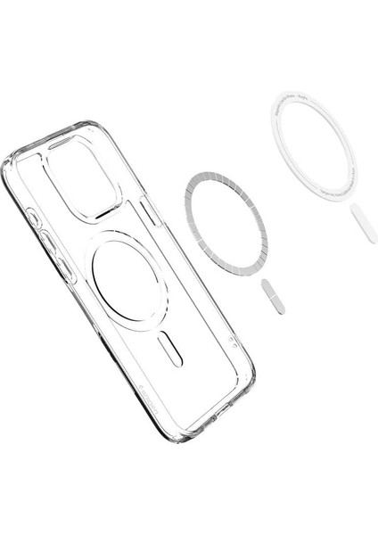 iPhone 15 Pro Kılıf Crystal Hybrid Magfit Magsafe Özellikli White - ACS06475 modelleri