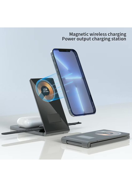 iPhone Şarj Cihazı | Apple Şarj Istasyonu | Magsafe Şarj Cihazı | Kablosuz Şarj Cihazı | 3 In 1 Şarj