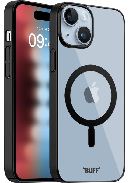 Labs iPhone 15 ile Uyumlu Magsafe Uyumlu Slim Fit Kılıf Kablosuz Şarj Destekleyen Sararmaya Karşı Korumalı Kapak (Siyah)