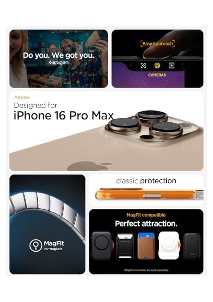 iPhone 16 Pro Max Kılıf Classic C1 Magfit Magsafe Özellikli Tangerine - ACS08559