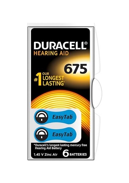 Duracell 675 No Kulaklık Pili 6lı Paket
