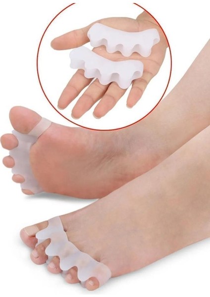2 Çift Makaralı Ayak 5 Parmak Ayıran Silikon Bunyon Koruyucu Parmak Ayırıcı Gece Ateli modelleri