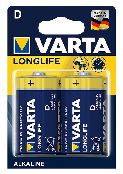 Varta Longlıfe Power Alkalin Büyük Boy D Pil 2li Paket