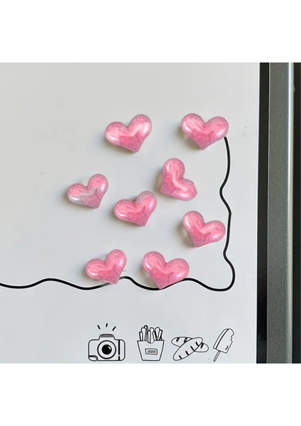 8 Adet Kalpli Magnet, Hediye, Söz Nişan Düğün hediyesi, Ev Dekorasyon ürünü