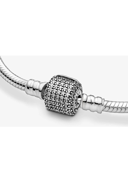 Pandora Moments Gümüş Pavé Klipsli Bileklik 925 Ayar Gümüş indirimleri