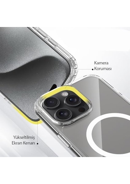 Labs iPhone 16 Serisi ile Uyumlu Magsafe Destekli Air Hybrid Şeffaf Kılıf, Darbe Emici Tpu + Pc Şeffaf Kılıf (Iphone 16 Pro Max Uyumlu) modelleri