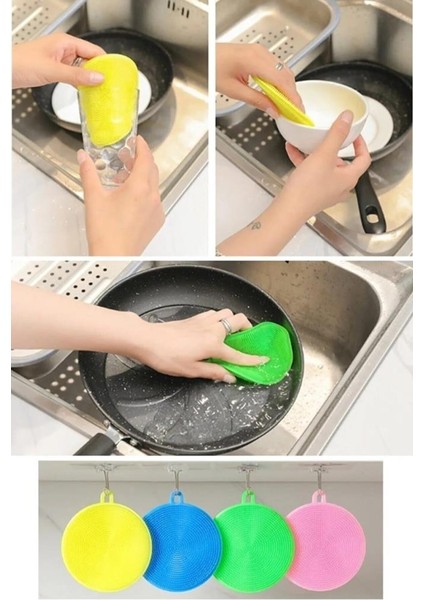 2 Adet Pratik Silikon Tükenmeyen Bulaşık Yıkama Fırçası Bulaşık Fırçası Tava Tutucu Sebze Temizleme fiyatları