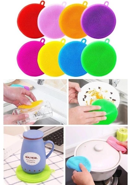 2 Adet Pratik Silikon Tükenmeyen Bulaşık Yıkama Fırçası Bulaşık Fırçası Tava Tutucu Sebze Temizleme fırsatları