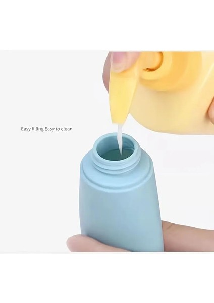 3 Adet Çok Amaçlı Seyahat Tipi Doldurulabilir Krem Kutusu Şampuan Duş Jeli Sprey Losyon Şişe Seti