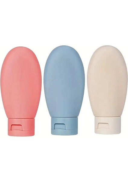 3 Adet Çok Amaçlı Seyahat Tipi Doldurulabilir Krem Kutusu Şampuan Duş Jeli Sprey Losyon Şişe Seti