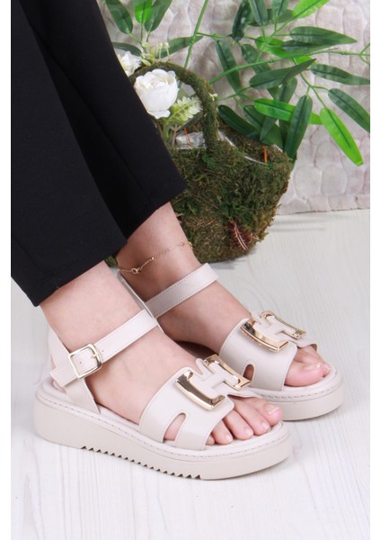 35611 Fancy Anatomik Rahat Toka Detaylı Kadın Sandalet