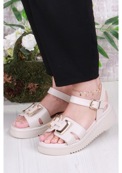 35611 Fancy Anatomik Rahat Toka Detaylı Kadın Sandalet fiyatları