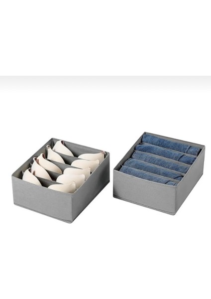Kulplu Gri Dolap İçi Düzenleyici Organizer 5 Bölmeli fiyatları