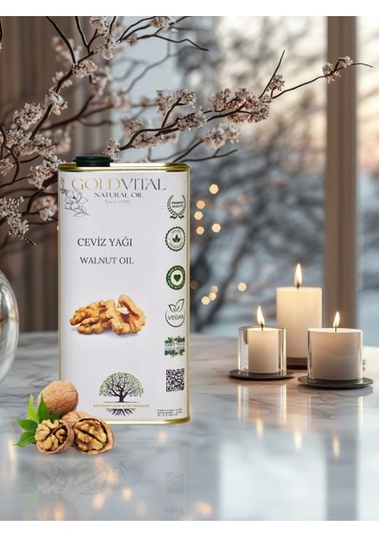 Ceviz Yağı 1 Lt - Soğuk Sıkım, Saf & Doğal Ürün