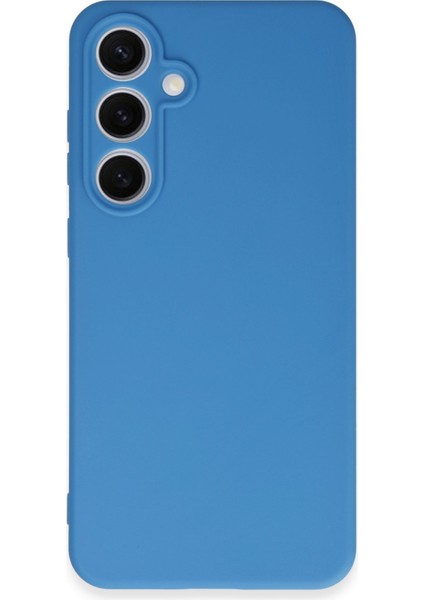 Samsung Galaxy S24 Fe Kılıf Nano Içi Kadife Silikon - Mavi Dpmah