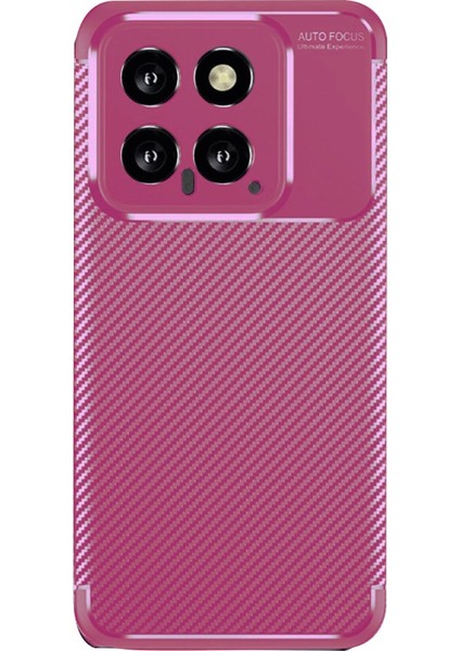 Xiaomi Mi 14T Kılıf Auto Focus Karbon Kapak - Pembe Dpmah