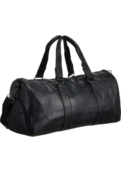 Unisex Vegan Deri Seyahat, Spor Çantası - Antrasit indirimleri