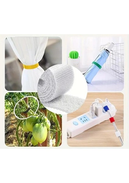5 Metre x 1 cm Cırt Cırt Kablo Düzenleyici Organizer Kutu Kablo Sabitleyici Gizleyici Şerit Cırt