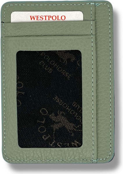 Hakiki Deri Unisex Kartlık - Mint Yeşil modelleri