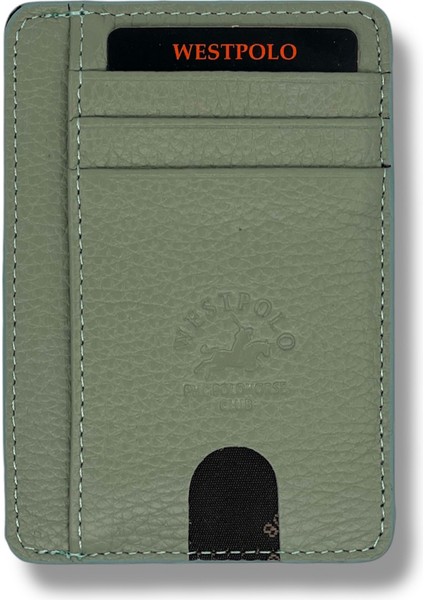 Hakiki Deri Unisex Kartlık - Mint Yeşil fırsatları