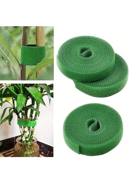5 Metre 1 cm Yeşil Renk Bahçe Bitki Fide Bağlama Bandı Çırt Çırt Bant fırsatları
