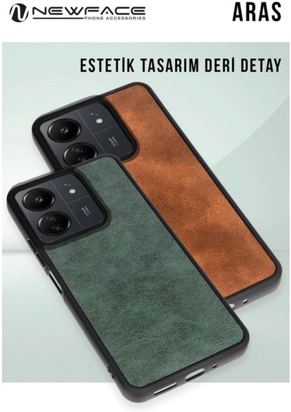 Xiaomi Redmi Note 14 4g Kılıf Aras Deri Kapak - Açık Yeşil Zrnet