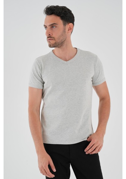 Alexandergardı V Yaka Kısa Kollu Erkek T-Shirt