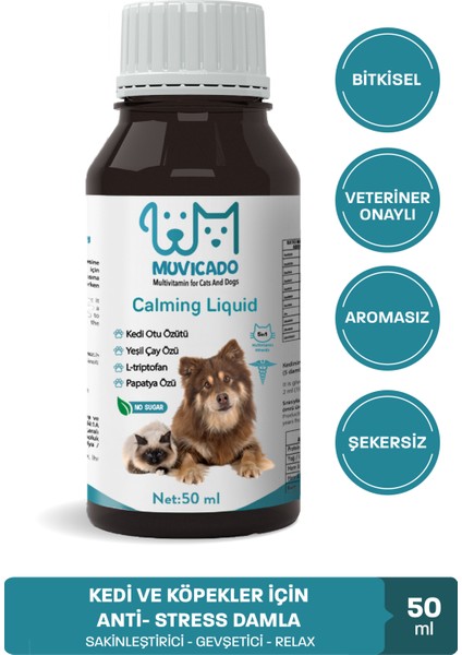 Kedi Köpek Sakinleştirici Damla Kediler Köpekler Için Sakinleştirici Damla Sprey Malt Anti Stress Damla Kediler Için Sakinleştirici Köpekler Için Sakinleştirici Calming Liquedr