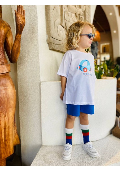 La’ciel Paris Dokuma Şortlu Arabalı Takım