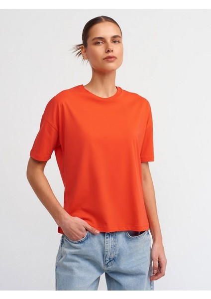 Bisiklet Yaka Basic Tshirt