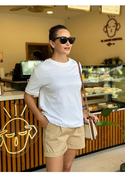 Dekoratif Dikişli Basic Tshirt fiyatları