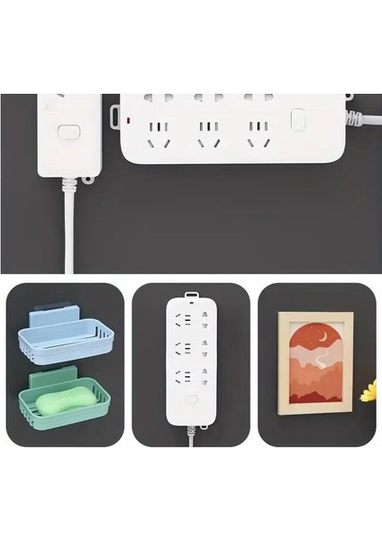 10 Çift Yapışkanlı Geçmeli Klips Askı Eşya Tablo Resim Duvar Askısı Banyo Sabitleme Askısı fırsatları