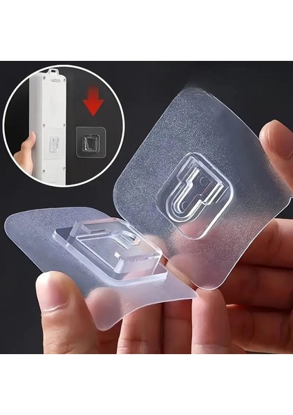 10 Çift Yapışkanlı Geçmeli Klips Askı Eşya Tablo Resim Duvar Askısı Banyo Sabitleme Askısı indirimleri