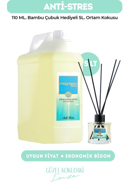 Magnesia Antistres Çubuklu Oda Kokusu 5lt. Ekonomik Bidon