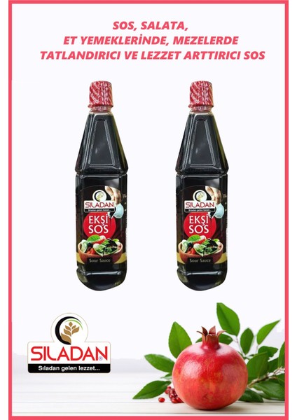 Nar Ekşili Sos 1 Lt Pet x 2 Adet Tek Ebat